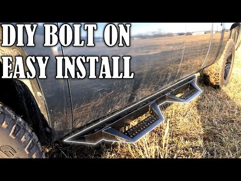 How To Install TRUCK STEPS Unbox, Review - Chevy GMC - Nerf Bars / Running Boards / SIDE STEPS / SUV
