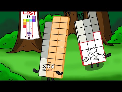 Numbeblocks 17 get Lost 😭|| NB 19 and 29 Look For 17 in Forest - Numberblocks fanmade coloring story