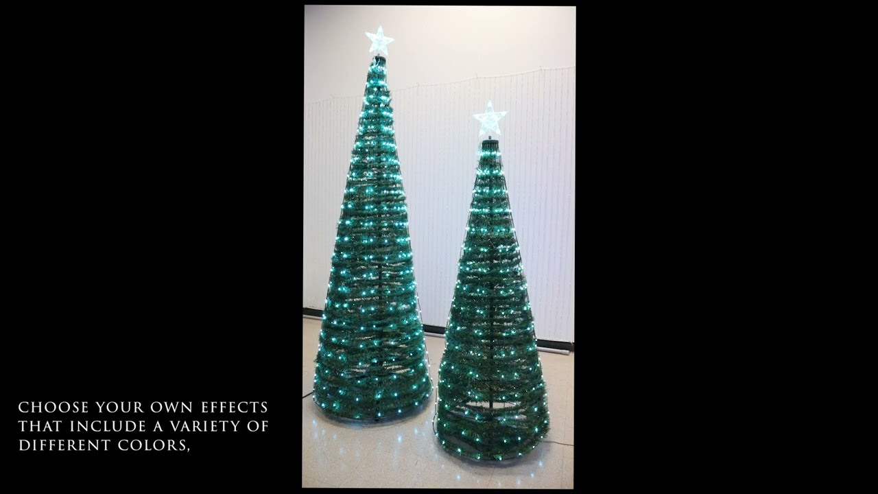 4' RGB Color Changing Dancing Pop-Up Christmas Tree w Remote