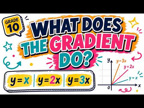 Gradient of a Straight Line | y=mx+c Grade 10 | Effects of the Gradient | Grade 10 Maths