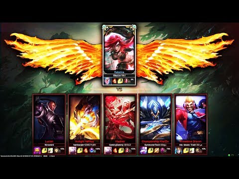 Masters Katarina "Blazze" vs 5 Silver Players (ALMOST 50 KILLS) INSANE - League of Legends