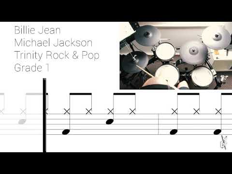 How to play Billie Jean On Drums 🎵 Trinity Rock & Pop Grade 1