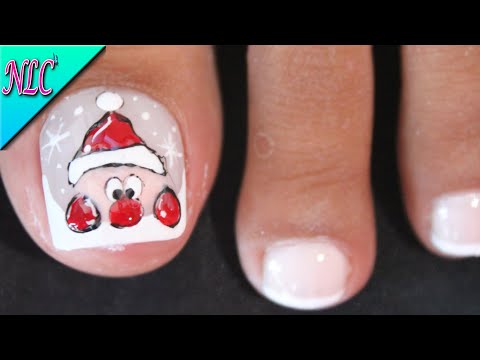 DISEÑO DE UÑAS PARA PIES PAPÁ NOEL PARA ESTA NAVIDAD ¡Muy Fácil De Hacer! – SANTA CLAUS NAIL ART