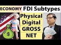 Economy Subtypes Of FDI Physical Vs Digital Gross Vs Net IDI Vs ODI Meaning Trend For UPSC