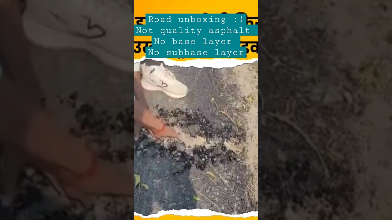 poor quality asphalt #pavement #civilengineering #engineering #fatigue #error #binder #road #india