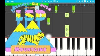 LSD - Mountains Piano Tutorial EASY (Piano Cover)ft. Sia, Diplo, Labrinth