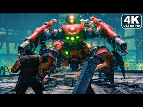 FINAL FANTASY 7 REMAKE Scorpion Sentinel Boss Fight FF7 Remake 4K 60FPS
