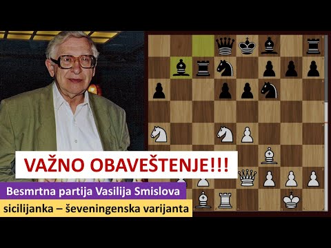 Besmrtna partija Vasilija Smislova - važno obaveštenje o daljem radu kanala