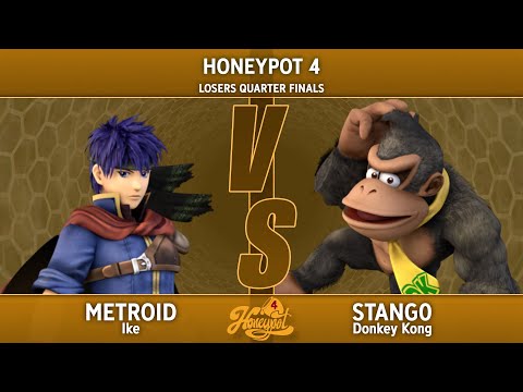 Honeypot 4 Losers Quarter Finals - Metroid  (Ike) Vs. Stang0  (Donkey Kong)