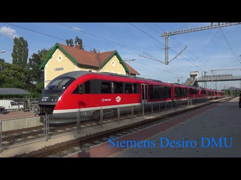 MAV START Siemens Desiro DMUs at Pilisvorosvar and Budapest Nyugati stations