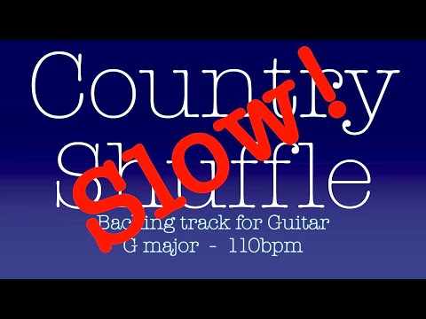 Country Shuffle, Slow version, backing track for Guitar in G major, 110bpm. Enjoy!