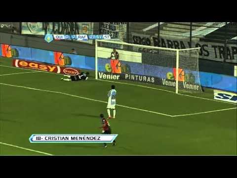 Gol Menéndez. Quilmes 1 Rafaela 2. Torneo Final 2013. Fecha 4. Fútbol Para Todos