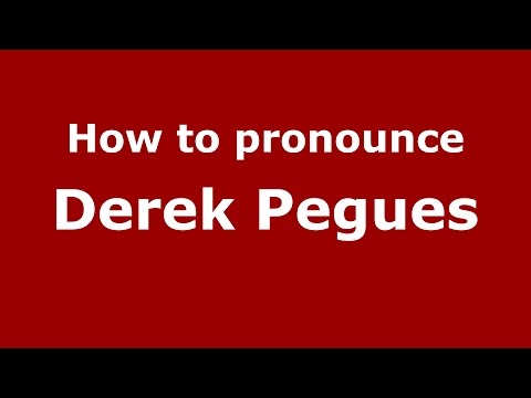 How to pronounce Derek Pegues (American English/US)  - PronounceNames.com