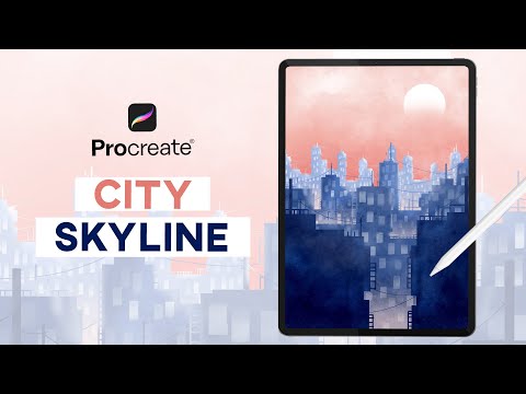 City Skyline 🌇 Procreate Tutorial . iPad Art