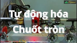 Tự động hóa quy trình chuốt tròn và chà nhám thanh tròn để nâng cao năng suất. Woodmaster WM-60RR.