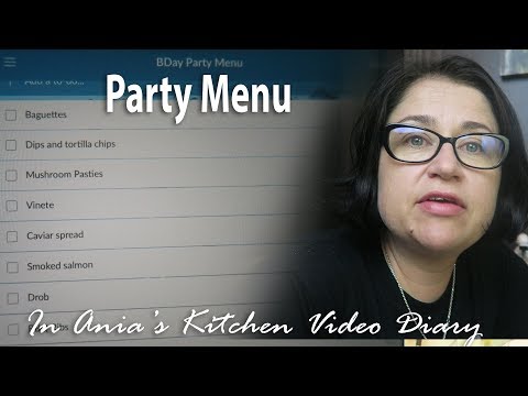 My Birthday Party Menu