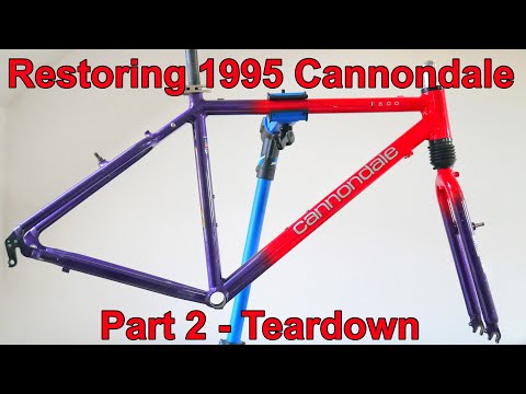 Retro 1995 Cannondale F600 restoration Part 2 - Teardown
