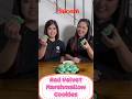 Chocolate Coated Marshmallow Red Velvet Cookies Easy Cut Out Cookie Recipe Redvelvetcookies