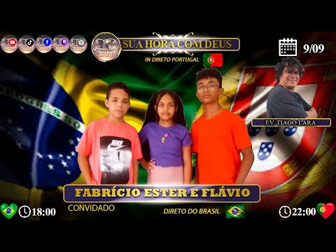 Frabricio, ester e Flavio conosco na live!