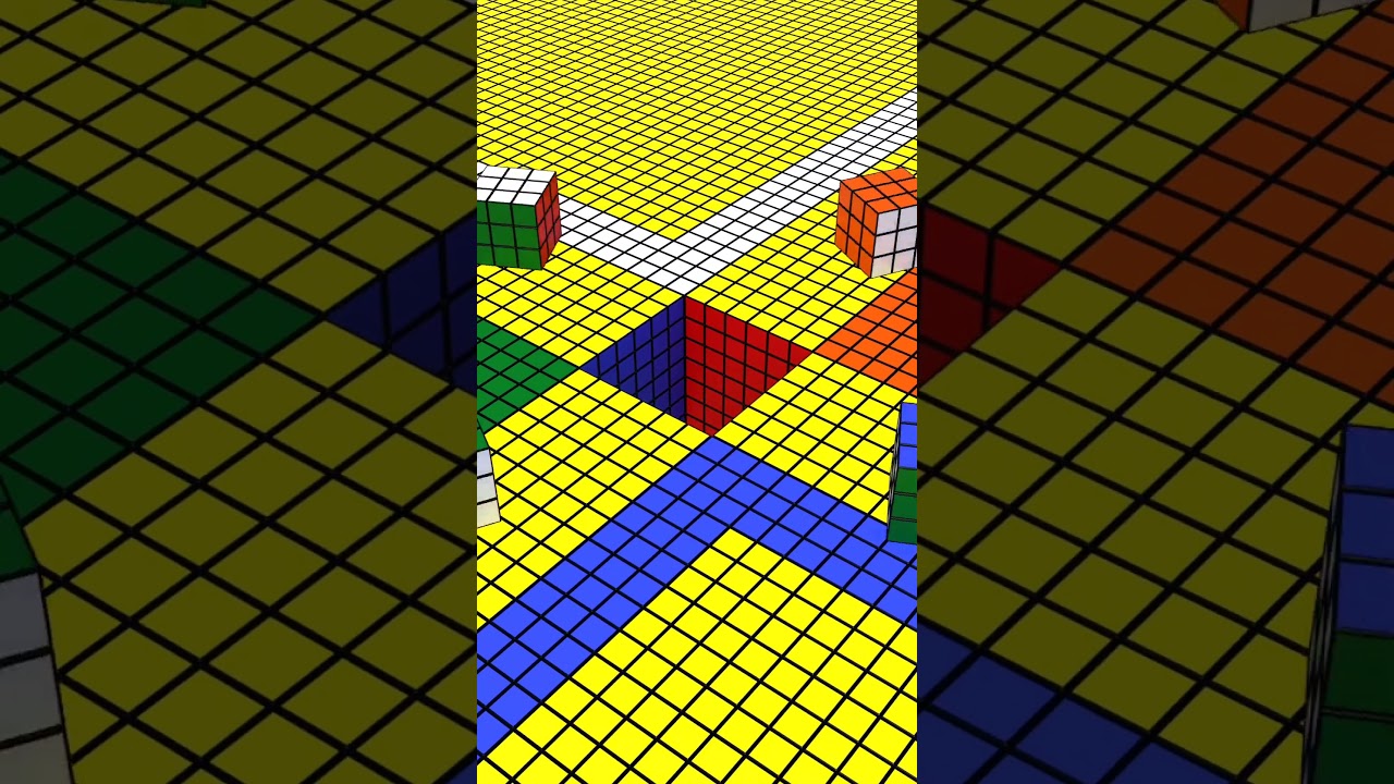 4 X 4 Rubik Stack 3  #satisfyingvideo #rubik