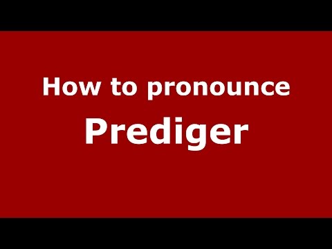How to pronounce Prediger (Spanish/Argentina) - PronounceNames.com