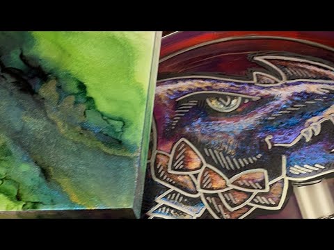 Tuesday Night Live / Alcohol inks on countertops