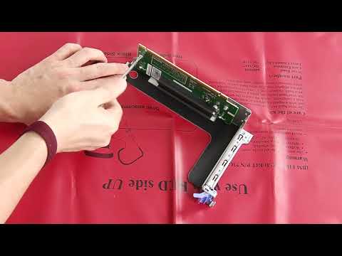 Lenovo ThinkSystem SR590 installing a riser card assembly