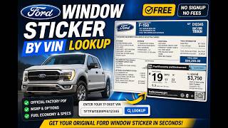 How to Get a FORD Window Sticker by VIN ▷ Free PDF Lookup Tool