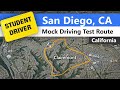 San Diego Clairemont Driving Test Route - Mock California DMV Route