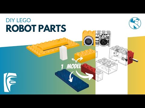 YouTube Thumbnail for DIY Lego Compatible Robot Parts, from just 1 Model Using Fusion 360