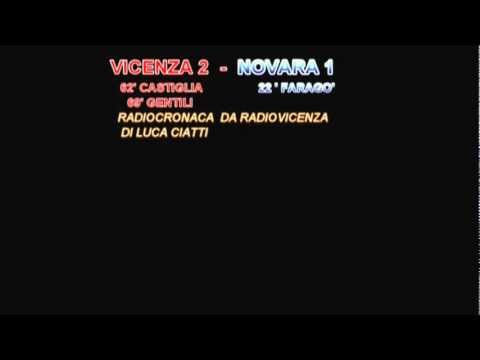 Calcio, Serie B 2012/13 - 15^ g.ta: Vicenza-Novara 2 - 1  (radiocronaca di Nicola Ciatti)