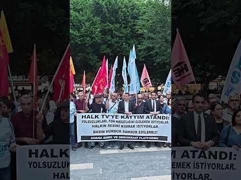 Halk TV'ye Kayyum Atanması Adana'da Protesto Edildi.
