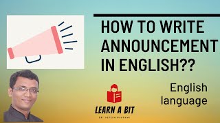 How to write Announcements in English? | Different types of announceme