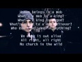 Urban Strangers No Church In The Wild Lyrics