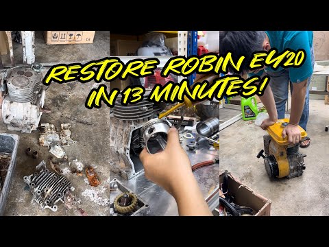 🛠️Restore Engine Robin Ey20 In 13 Minutes❗️Tukar Conrod, Potong Crankshaft, Grind Valve ✅