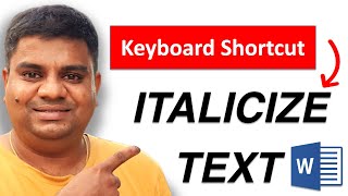 How to Italicize Text on Keyboard - Shortcut!