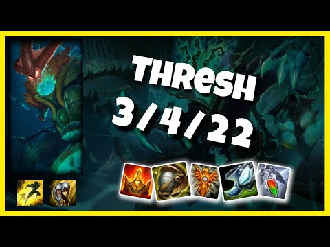 KOREAN Challenger Thresh SUPPORT (3/4/22) vs LULU Gameplay Replay - Patch 10.20