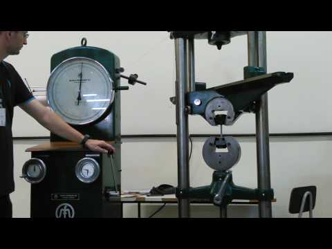 Ensaio de tração, liga de Pb e Sn. mecânica IFSC.