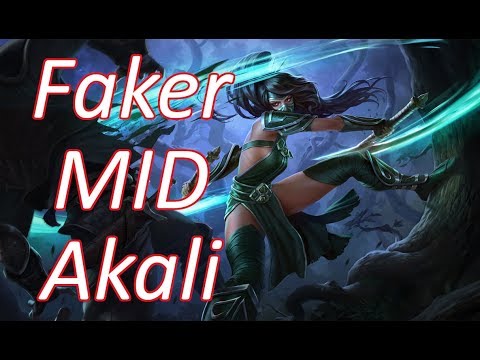 LoL Patch8.18 SKT Faker MID Akali vs Aatrox