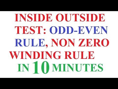 inside outside test in computer graphics | Area filling ODD-EVEN RULE, NON ZERO WINDING NUMBER RULE