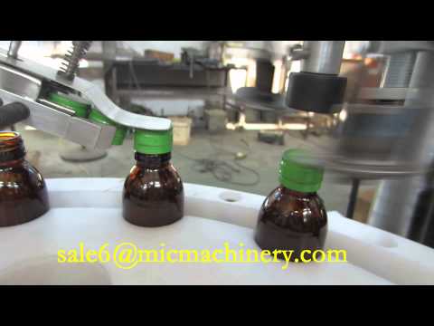 Small glass bottle aluminum cap sealing