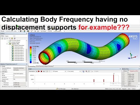 Ansys workbench tutorials |  Modal analysis of chime tube |  Free-Free conditions