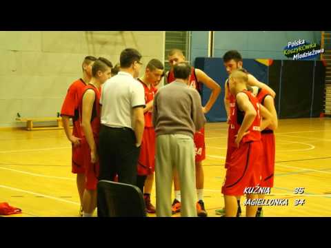 Turniej PYHH U15 Końcówka meczu Kuźnia Koszykówki Stalowa Wola - Jagiellonka Warszawa 05 03