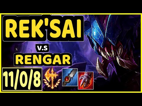 STEFAN (REK'SAI) vs RENGAR - 11/0/8 KDA JUNGLE GAMEPLAY - EUW Ranked MASTER