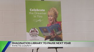 Free kids' book program by Dolly Parton to pause for Fayette County in 2026