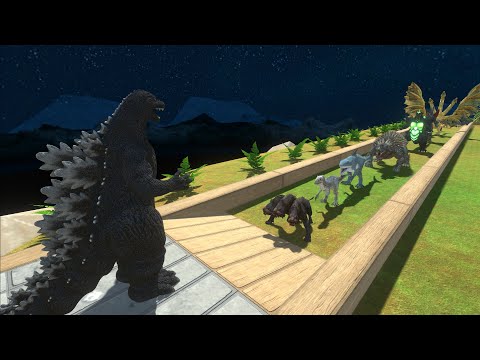 HEISEI GODZILLA VS GHIDORAH DEATH RUN - Animal Revolt Battle Simulator