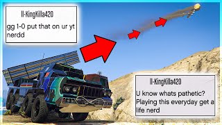 Chernobog Trolling An ANGRY Orbital Griefer on GTA Online!! (Gets MAD)