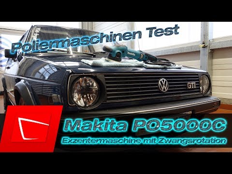 Makita PO5000C in the first test - eccentric polishing machine with forced rotation on VW Golf 2