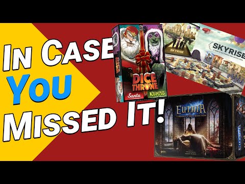 In Case You Missed It - Kickstarter Late Pledges | Euthia, Dice Throne, Skyrise, and More!