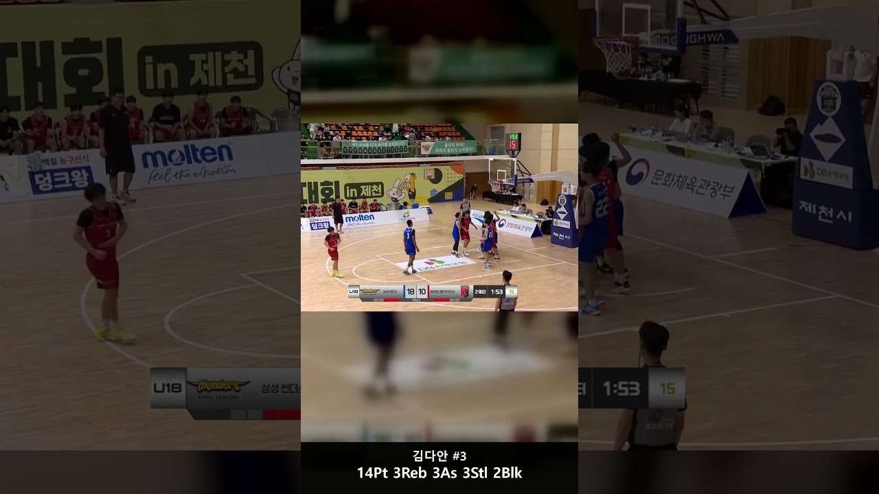 U18 결승 삼성 vs 정관장 #김다안 14득점 하이라이트 #basketball #농구